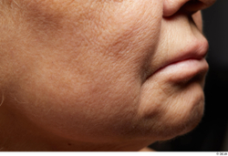 Face Mouth Cheek Skin Woman Overweight Wrinkles Studio photo references